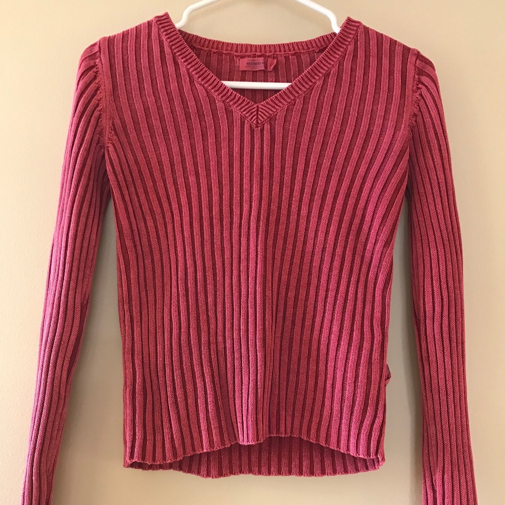Berry Ribbed Sweater
